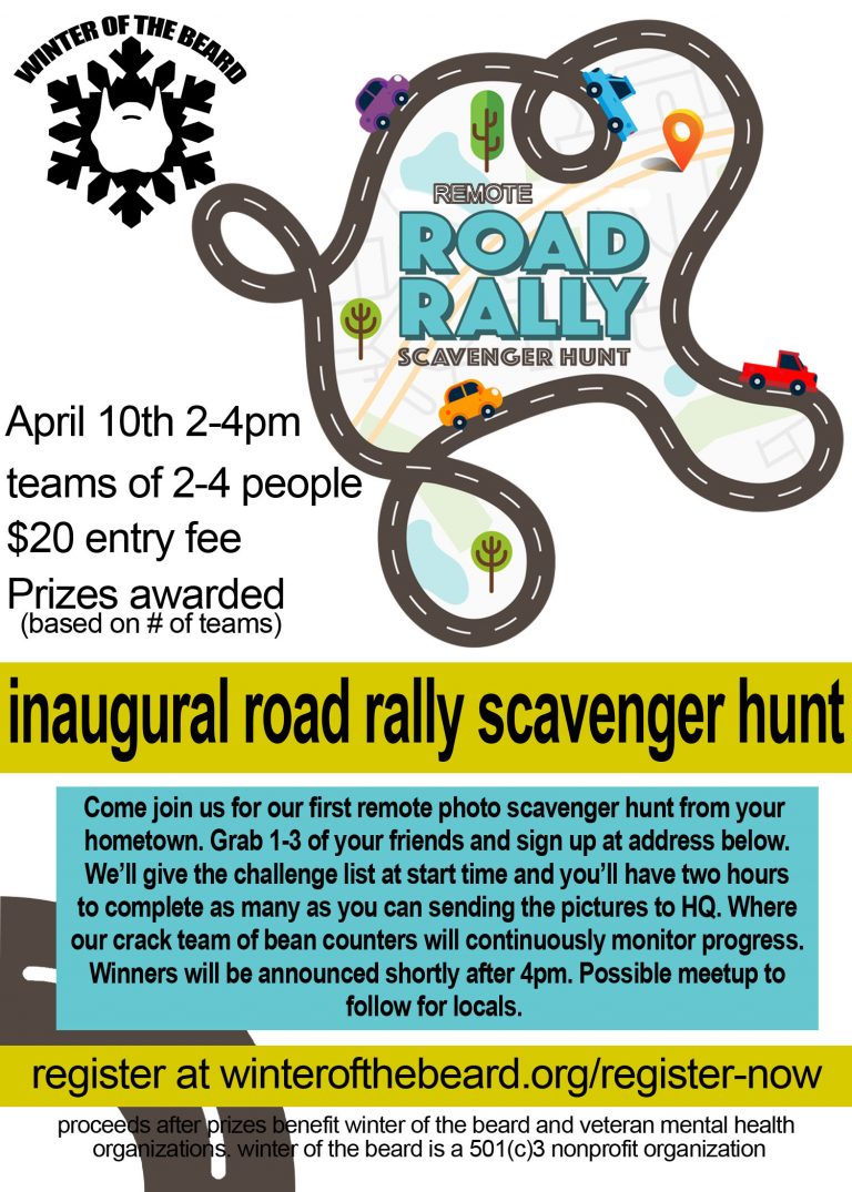 Inaugural Road Rally Scavenger Hunt Winter Of The Beard